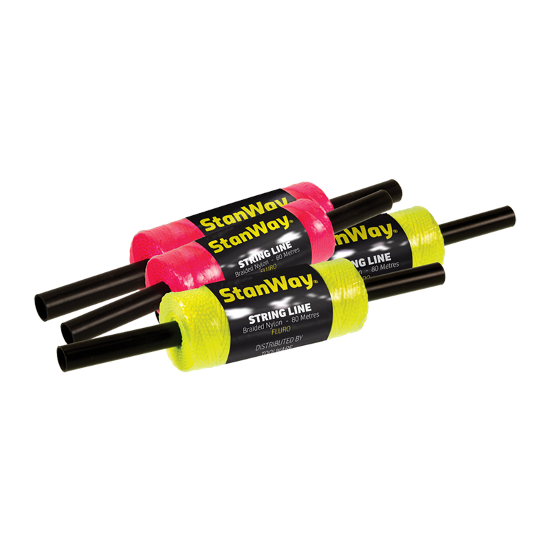 Pink Ox String Line STANWAY 80m Fluro Braided String Line - Pink / Yellow | ToolWare Sales Ltd